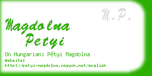 magdolna petyi business card